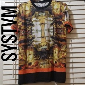 AUTH MEN'S SYSTVM ATLAS GRAPHIC TEE SHIRT SZ LARGE